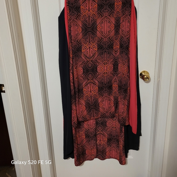 (4X) Black and Pink sleeveless dress - Picture 1 of 3